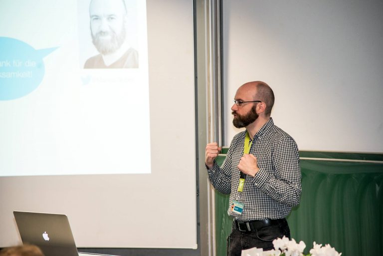 Foto: Herr Weber am Rednerpult beim WUD 2017